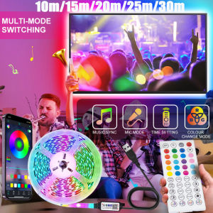 RGB Led Strip Lights 5m 10m 20m 30m Led Room Light with APP Wifi Control Flexible Ribbon Luces Led Tape for Bedroom Decoration