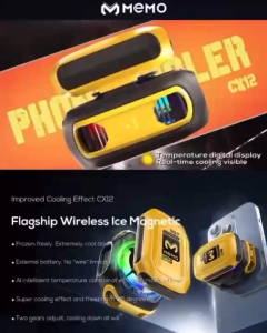 MEMO CX12 มี Magnetic Power ในตัว ไม่ต้องเสียบปลั๊ก เครื่องระบายความร้อนโทรศัพท์ Heatsink for Mobile phone พร้อมไฟRGB แบบ E-Sport รองรับมือถือทุกรุ่น