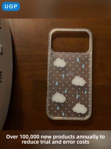 UGP | New Matte Clear Case With Cloud and Raindrop Design Slim Premium Full Protection Cover