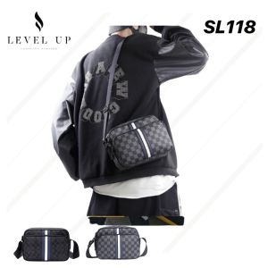 TAS SELEMPANG PRIA KULIT PREMIUM WATERPROOF DISTRO IMPORT SLEMPANG COWOK TERBARU SL118