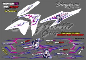 (cod) Lis sticker striping variasi variasi new 125/150 UV tranfaran anime striping Vario custom