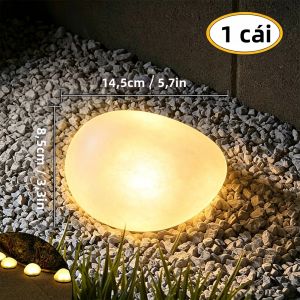 NEWSTYLE | Đèn Năng Lượng Mặt Trời Bằng Kính Mờ Trang Trí Sân Vườn Ngoài Trời Chống Nước IP65 Thiết Kế Giả Đá Đèn LED Trang Trí Lối Đi Sân Vườn Tích Hợp Sẵn.