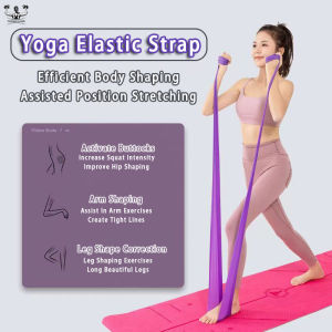 Yoga Elastic Strap Yoga Pilates Rubber Stretch Strap Stretching Workout Training Exercise Band Opening Stretching Back Training Pulling Band Indoor Fitness Slimming Workout Band 瑜伽带 弹力带