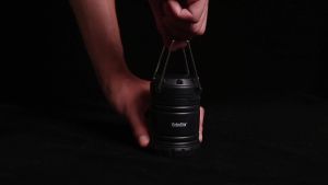 EXTRASTAR 2 Pack LED Battery Operated Lights Portable Survival Battery Powered Lamp Waterproof Camping Lantern Suitable for Hurricane Emergency Storm Outages Outdoor Collapsible Lanterns Black