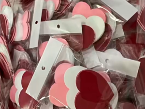 10Pcs Valentines Day Heart Shape Banner Decorations Romantic Love Heart Banner