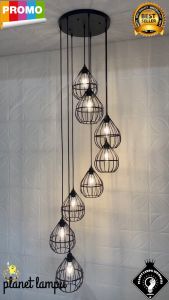 Lampu Gantung Hias Void Tangga Klasik 8 in 1
