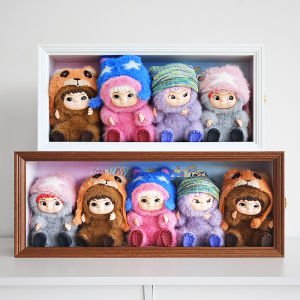 Wakuku Trendy Plush Toy Storage Box Display Stand Collectible Figure Showcase Rectangular Density Board Modern Simple Style