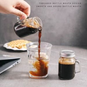 YESPERY 1/3pCS 35ml Mini Jam Honey Jar Portable Leakproof Concentrated Coffee Juice Bottle With Lid Home Party Bar Office Glass Bottle