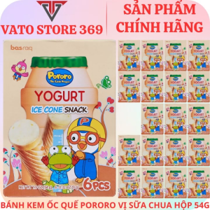 Bánh kem ốc quế PORORO vị sữa chua hộp 54g