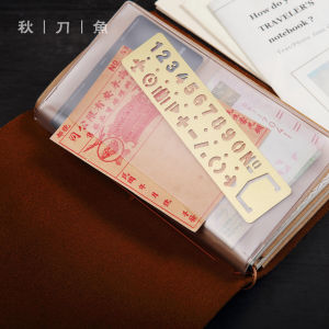 Autumn Sauries Journal Book Transparent Clip Bag Travel Notebook PVC Buggy Bag Handmade Notebook Folder Business Card Holder Zipper Bag Card Holder Bag Bill Storage Notebook Loose-Leaf Notebook