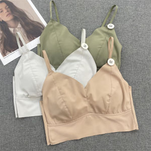 Adjustable Strapless Bralette Womens Thin Vest Style Latex Pad Bra Summer Fashionable Backless Underwear GUFY 5088