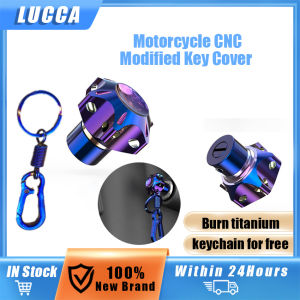 2PCS/set Universal Motorcycle CNC Key Cover Hexagon Titanium Keychain Head Case Shell Modified Decorative Keys Ring Motor Accessories
