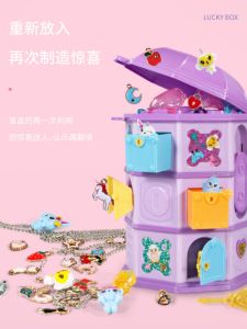 Hộp Đồ Chơi May Mắn Qianxi Er Hộp Đồ Chơi Mù Hộp Đồ Chơi Đèn Nhạc Hộp Đồ Chơi Tháp Đồ Dùng Làm Vòng Cổ Vòng Tay Nữ
