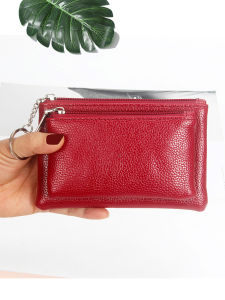 กระเป๋าใส่เหรียญแบบซิป 2 ชั้นขนาดเล็ก กระเป๋าใส่เหรียญแบบสั้น กระเป๋าใส่เหรียญแบบถือได้ กระเป๋าใส่เหรียญแบบพกพาสำหรับวัยรุ่น