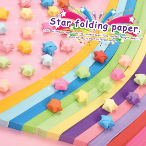 Stars Origami Paper Strips Fold DIY Hand Crafts Colorful Lucky Star Decoration Paper Gift