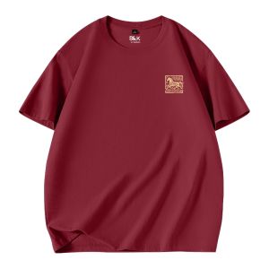 BALENO | Cotton Mens T-shirt for Summer Examination Year Red