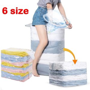 High-Capacity 3D Vacuum Storage Bag No Pump Required Household Compression Sealed Bag Reusable Vacuum Storage Bag Clothes Quilt Pillow Space Saving Travel Compression Bag