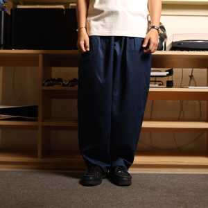 HEADS - Pleated Trousers Pants Denim Blue | Celana Panjang Bahan Pria/Wanita Kasual Biru