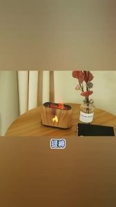 Aroma Diffuser USB Desktop Flame Aroma Diffuser Humidifier 7 Colors Simulation Light Aromatherapy Air Purifier for Bedroom