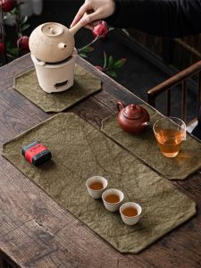 Túi Đựng Trà Bằng Vải Canvas Hai Lớp Thấm Hút Ẩm Chống Thấm Nước Phong Cách Trung Hoa Dùng Để Trang Trí Bàn Trà