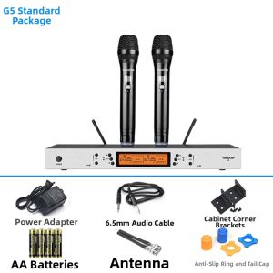 Takstar Wireless Microphone G5 Handheld Stage Performance Meeting One Drag Two U Segment Long Distance Sound System Equipment