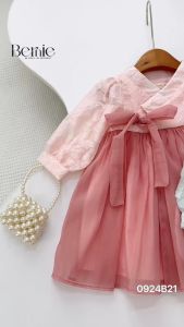 Set Hanbok cho bé gái phong cách hàn quốc thiết kế Hoa xuân 1 đến 7 tuổi BERNIE 0924B21