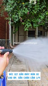 Béc súng xịt rửa xe màu đen - có sẵn khớp đực nối nhanh 14mm có khớp xoay chỉnh tia nước
