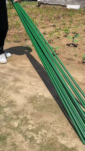 Garden Stick Garden Plant Support Stakes Climbing Stand Plant Support Stick Rak Trellis  - Green  Garden Plant Stakes Made of Hollow Steel Core with Plastic Coating