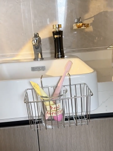 RakanKu MALAYSIA Stainless Steel Sink Sponge Rack Rust-Free Kitchen Organizer Rag Dry Hanging Basket Drain Holder Rak Span 沥水架