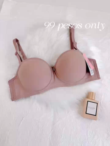 Womens Bra Nylon Comfortable Gathered Wired Adjustable Removable Strap Ladies Underwear Cup B