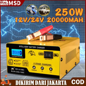 250W Charger Aki Motor Mobil Auto On Off Charger Batteray Accu Auto Aki Motor Mobil Otomatis 12V/24V 200AH BLM-CDQ-168 Super Cepat Dengan Indikator Cerdas