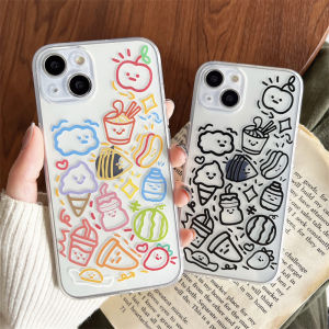 Transparent Protective Phone Case for Apple 14 plus 13 Mini 12 pro Max 11 8 plus 7 6 with Simple Line And Expression Design for Men And Women