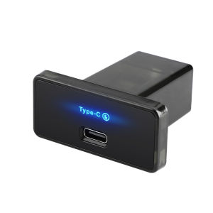 12V-24V 30W 1 Port USB Outlet PD3.0 Fast Charging Type C Charger Socket Blue Light for Car Marine Truck Boat ATV Motorcycl RV