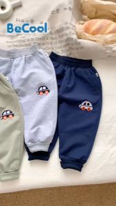 Quần dài cho bé thêu hình Ô TÔ quần chất nỉ da cá cao cấp Cho Bé Quần Dài Cho Bé Trai 10 đến 26kg - SUNGMIN KIDS