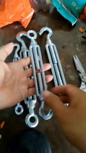 GI Turn Buckle Hook & Eye 1PCS Heavy Duty Wire Rope Tensioner Turnbuckle 10mm-24mm
