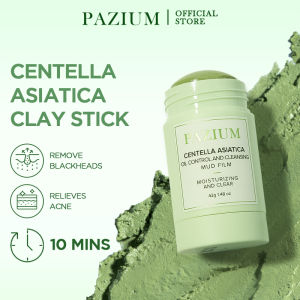 PAZIUM Centella Asiatica Acne Clay Mask Stick Mud Clay Mask Cleanses Pores Blackheads Relieves Redness Clay Stick 42g