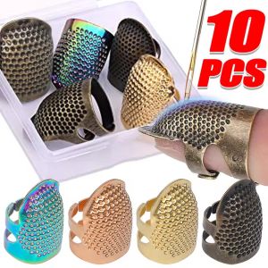 Feelife Nhẫn kim khâu làm thủ công cổ đồ bảo vệ ngón tay retro kim Kim Khâu tự làm phụ kiện Bộ công cụ may tại nhà chống trượt