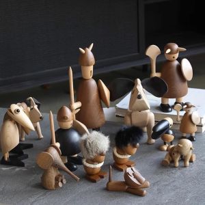 Adorable Monkey Puppet Animal Craft Toy Home Decor Childrens Room Desktop Display Soft Decoration Vintage Style Other Material