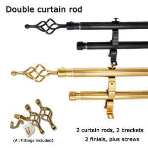 Metal Window Curtain Rod 28-118inch Perfect for your Living Room Kitchen Bedroom and Dining Room