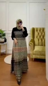Pakaian Muslim Perempuan / Dress Wanita Kekinian Syari / Baju Dress Muslimah