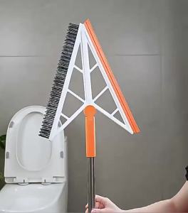 ไม้กวาด 2 in 1 ไม้ปาดน้ำ เก็บได้อย่างประหยัดที่ ทำความสะอาดได้ง่ายในพื้นที่เเคบ แปรงขัดพื้น ทำความสะอาดได้หมดจรดไม่ทิ้งรอยคราบน้ำหลงเหลือ แปรงกวาดพับได้ ปรับหมุนได้180องศา