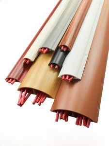 PVC Trunking Floor Surface Mounted Anti-Stepping Handy Gadget Wire Trunking Covering Floor Decoration Fireproof Invisible Cable Manager
