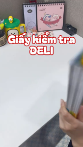 Giấy Kiểm Tra Deli Ô Ly/ Kẻ Ngang/ Kẻ Chấm 15/25/30 Tờ Dành Cho Học Sinh Cấp 1 2 3