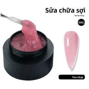 CHUNSHU 30ml Gel Sợi Thủy Tinh Dành Cho Móng Tay Sửa Chữa Màu Hồng/trong Suốt Tăng Cường Móng Gãy Làm Dày Móng Gel UV Chất Liệu Tơ Tằm.