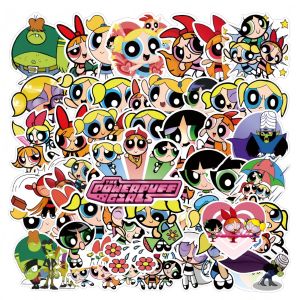 Bandai | 40/50PCS Powerpuff Girls Graffiti Stickers Suitable for Luggage Laptops Refrigerators Helmets