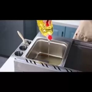 XINHONG Multifunctional gas deep fryer and griddle Stainless Steel with strainer Chips Fryer for Commercial Restaurant Home kitchen