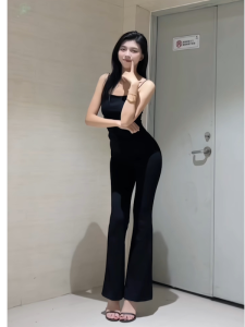 High Waist Yoga Pants Womens Fitness Trousers Outerwear Sporty Slimming Bell Bottoms for Short Women Breathable Quick Dry