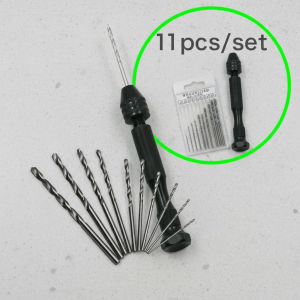 Aluminum Mini Hand Drill Set with Keyless Drill Chuck 11 or 26 Pcs Portable DIY Tool Kit for Home Improvement