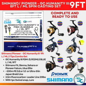 GOODCATCH GC HUMANITY 3 9ft L / ML + SHIMANO SIENNA FX SAHARA / PIONEER FALCON ULUA ELITE COMBO SET