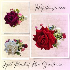 Jepit Rambut Rose Gardenia - Aksesoris Rambut Wanita
